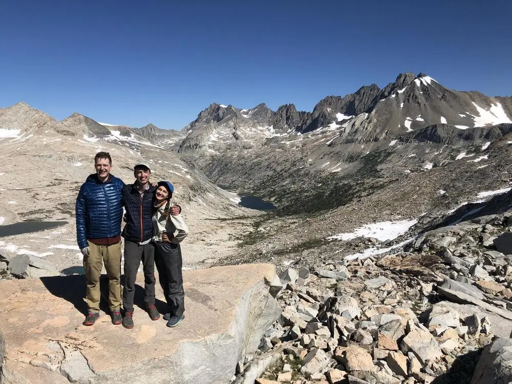 The gang at the top of Mather Pass